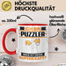 Puzzler Tasse Geschenk für Puzzler Geburtstag Lustiger Spruch Kaffee-Becher Was Ist Deine Superkraft Trendation