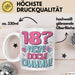 18er Geburtstag Geschenk Männer Frauen 18 Nein Doch Ohhhh Lustiger Spruch Geschenkidee Kaffee-Becher Weiß Trendation