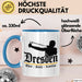 Dresden Fußball Tasse Geschenk Lustige Geschenkidee Spruch Ehre Stolz Tradition Blau Trendation