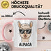 Alpaka Liebhaber Tasse Geschenkidee Flauschiger Tierfan Geschenkidee Lustig Rosa Trendation
