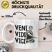 Lateinlehrer Unterricht Tasse Geschenk Lustige Geschenkidee Spruch Veni Vidi Vici Weiß Trendation