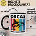 Orcas Tasse Geschenk Wale Wal Liebhaber Geschenkidee Retro Becher Trendation