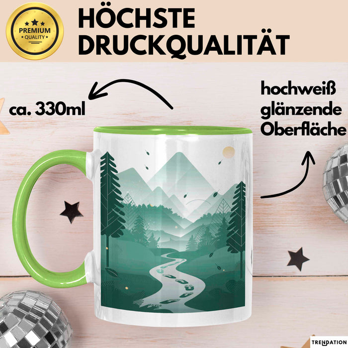 Wanderer Tasse Geschenk Lustige Geschenkidee Spruch Für Trail Entdecker Grün Trendation