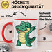 Dabendes Krokodil Tier Tasse Geschenk Lustige Geschenkidee Spruch Rot Trendation