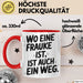 Frauke Tasse Geschenk Wo Eine Frauke Ist Ist Auch Ein Weg Geschenkidee Becher mit Name Rot Trendation