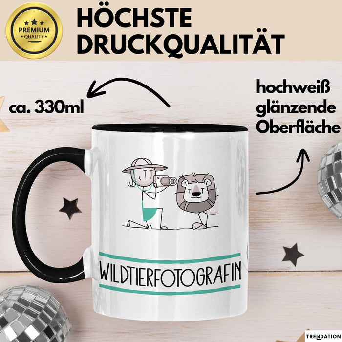 Geschenk für Wildtierfotografin Tasse Lustige Geschenkidee Geburtstag Ich Bin Wildtierfotografin Ich Darf Das Trendation