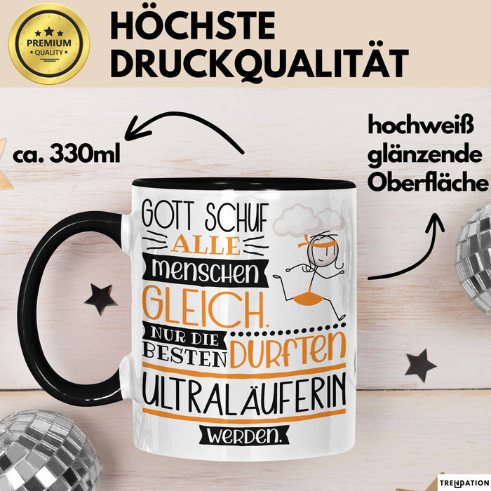 Ultraläuferin Geschenk Becher Tasse Gott Schuf Alle Menschen Gleich Nur Die Besten Durfeten Ultraläuferin Werden Geschenkidee Lustig Trendation