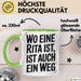Rita Tasse Geschenk Wo Eine Rita Ist Ist Auch Ein Weg Geschenkidee Becher mit Name Grün Trendation