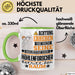 Höhlenforscher Geschenk Tasse Lustiger Spruch Erheben Sie Sich Der Höhlenforscher Betritt den Raum Grün Trendation