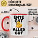 Quietscheente Tier Tasse Geschenk Lustige Geschenkidee Spruch Ente Gut Alles Gut Rot Trendation