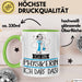 Geschenk für Physikerin Tasse Lustige Geschenkidee Geburtstag Ich Bin Physikerin Ich Darf Das Grün Trendation
