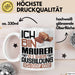 Maurer Ausbildung Tasse Geschenk Ich Bin Maurer In Der Ausbildung Ich Darf Das Geschenkidee Spruch Weiß Trendation