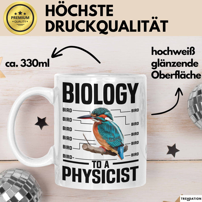 Physiker Geschenk Schüler Wissenschaft Biologie Mikrobiologie Tasse Weiß Trendation