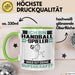 Handballspieler Tasse Geschenk für Handballspieler Geburtstag Lustiger Spruch Kaffee-Becher Was Ist Deine Superkraft Grün Trendation