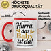 Baby Geburt Neue Eltern Tasse Geschenk Lustige Geschenkidee Spruch Das Baby Ist Da Rot Trendation