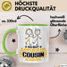 Cousin Geschenk Tasse So Gut Kann Nur Ein Cousin Aussehen Geschenkidee Kaffee-Becher Grün Trendation