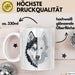 Wolf Tasse Geschenk Wolf für Wildtierfreunde Weiß Trendation