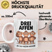 Affe Tier Tasse Geschenk Lustige Geschenkidee Spruch 3 affen Die Sich Fragend Ansehen Weiß Trendation