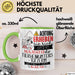 Tierheimunterstützerin Tasse Geschenk Lustiger Spruch Bitte Erheben Sie Sich Seine Majestät Die Tierheimunterstützerin Betritt Den Raum Grün Trendation