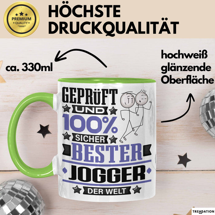 Jogger Geschenk Lustiger Spruch für Jogger Geschenkidee Bester Jogger Der Welt Grün Trendation