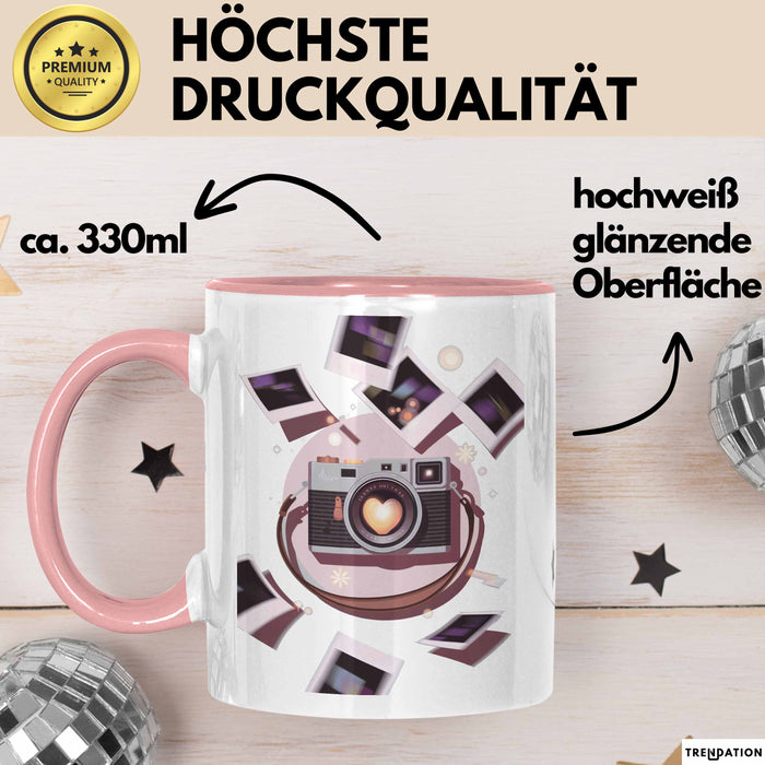 Fotograf Tasse Geschenk Lustige Geschenkidee Spruch Für Kamera Liebhaber Rosa Trendation