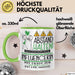 Influencerin Tasse Geschenk Lustig Abstand Halten Hochleistungs-Influencerin Mit Drang Zur Perfektion Bei Der Arbeit Grün Trendation