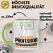 Professor Geschenk Tasse Ich Bin Professor Aber Sag Doch Einfach Superheld Lustige Geschenkdiee für Professor Kaffee-Becher Grün Trendation