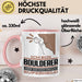 Boulderer Geschenk Tasse Ich Bin Boulderer Aber Sag Doch Einfach Superheld Lustige Geschenkdiee für Boulderer Kaffee-Becher Rosa Trendation