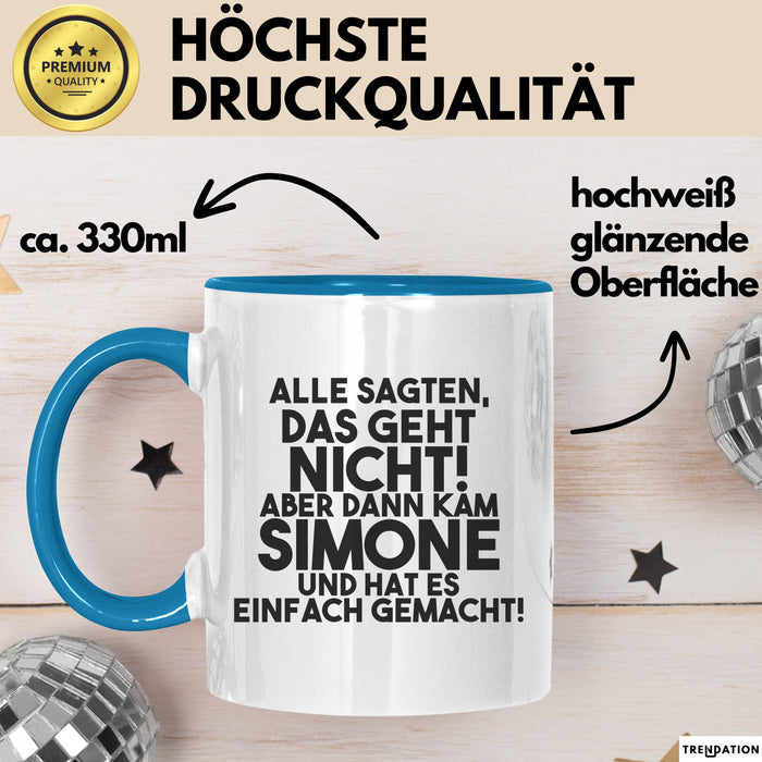 Simone Tasse Alle Sagten Das Geht Nicht, Aber Dann Kam Simone Geschenk