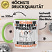 Hiphop-Produzent Tasse Geschenk für Hiphop-Produzent Geburtstag Lustiger Spruch Kaffee-Becher Was Ist Deine Superkraft Grün Trendation