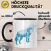 Wolf Tasse Geschenk Silhouette Landschaft Mond Geschenkidee Schwarz Trendation