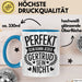Gertrud Tasse Geschenk Perfekt Sein Kann Jeder Geschenkidee Geburtstag Blau Trendation