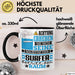 Surfer Geschenk Tasse Lustiger Spruch Erheben Sie Sich Der Surfer Betritt den Raum Schwarz Trendation