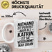 Katrin Tasse Geschenk Niemand Ist Perfekt Katrin Verdammt Nah Dran Geschenkidee Weiß Trendation