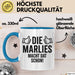 Marlies Tasse Geschenk Die Marlies Macht Dat Schon Geschenkidee Becher mit Name Blau Trendation