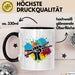 Schlagzeug-Spieler Geschenk Drummer Tasse Geschenkidee Spruch Bunte Farben Schlagzeuger Schwarz Trendation
