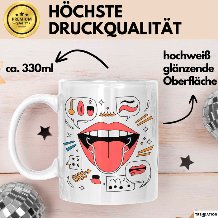 Akzent Coach Tasse Geschenk Lustige Geschenkidee Spruch Für Sprach Trainer Weiß Trendation