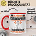 Curlingspieler Tasse Geschenk für Curlingspieler Geburtstag Lustiger Spruch Kaffee-Becher Was Ist Deine Superkraft Rot Trendation