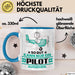 Pilot Geschenk Tasse So Gut Kann Nur Ein Pilot Aussehen Geschenkidee Kaffee-Becher Blau Trendation