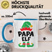 Papa Elf Tasse Geschenk Weihnachten Papa Geschenkidee Papaelfe Blau Trendation