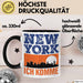 New York Tasse Geschenk Horizont Ich Komme Spruch Geschenkidee Schwarz Trendation