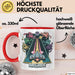Retro Gamer Tasse Geschenkidee für Gaming und Konsolen Fans Rot Trendation
