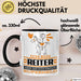 Reiter Geschenk Tasse Ich Bin Reiter Aber Sag Doch Einfach Superheld Lustige Geschenkdiee für Reiter Kaffee-Becher Schwarz Trendation