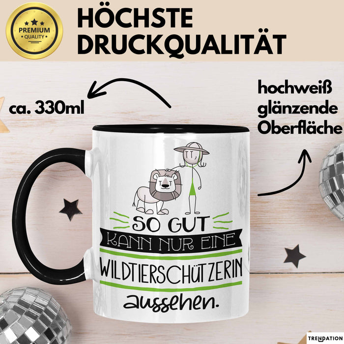 Wildtierschützerin Geschenk Tasse So Gut Kann Nur Eine Wildtierschützerin Aussehen Geschenkidee Geburtstag Weihnachten Lustig Trendation