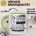 Elektronische Musikproduzentin Tasse Geschenk Lustiger Spruch Bitte Erheben Sie Sich Seine Majestät Die Elektronische Musikproduzentin Betritt Den Raum Grün Trendation