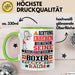 Boxer Geschenk Tasse Lustiger Spruch Erheben Sie Sich Der Boxer Betritt den Raum Grün Trendation