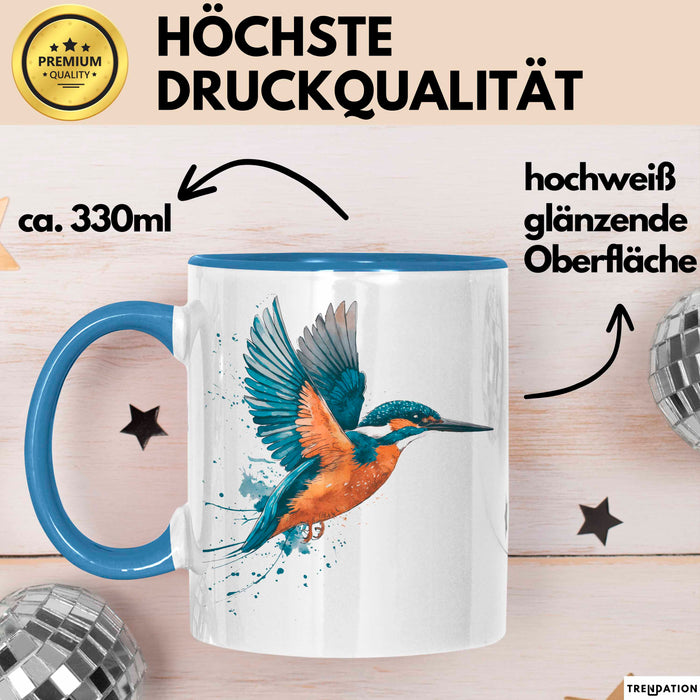 Eisvogel Vogel Tasse Geschenk Lustige Geschenkidee Spruch Blau Trendation