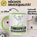 Tennisspieler Geschenk Tasse Ich Bin Tennisspieler Aber Sag Doch Einfach Superheld Lustige Geschenkdiee für Tennisspieler Kaffee-Becher Grün Trendation
