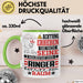 Ringer Geschenk Tasse Lustiger Spruch Erheben Sie Sich Der Ringer Betritt den Raum Grün Trendation