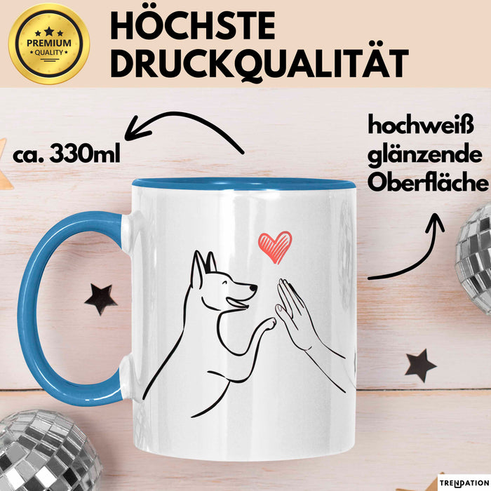 Labrador Retriever Hund Tier Tasse Geschenk Lustige Geschenkidee Spruch Blau Trendation